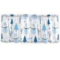 thumbnail image 7 of Yayeee Kitchen Curtains Tier Set of 2 Light Filtering 57"x24" Over Sink Window Panels, Blue Simple Cartoon Snowmen, 7 of 7