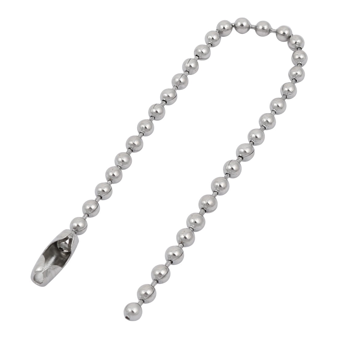 Stainless Steel 304 Bead Ball Chain Keychain 2.4mm by 4 Inches 10pcs
