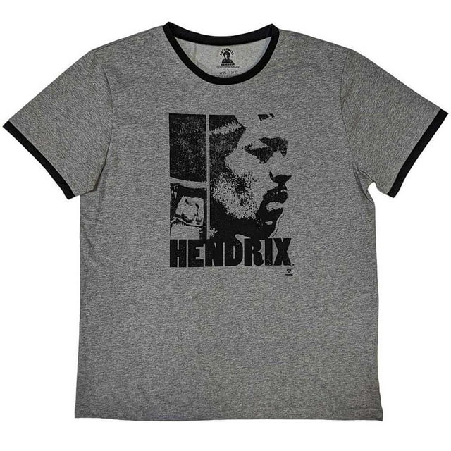 Jimi Hendrix Adult Let Me Live Ringer Cotton T-Shirt