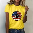 thumbnail image 2 of HEILAU 4th of July Shirts for Women Independence Day American Flag Graphic Tees Patriotic Shirt T Shirts Top Crewneck Short Sleeve Sunflower Print Summer Tops, 2 of 4