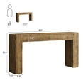 thumbnail image 2 of 63 in. Brown Rectangle Solid Wood Console Table with Ample Storage Space, 2 of 10
