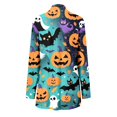thumbnail image 3 of Women's Halloween Cardigan Long Sleeve Printed Open Front Sweater Casual Fall Winter Knit Top for Daily Wear Holiday Outing, 3 of 4