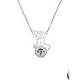 thumbnail image 2 of Delight Jewelry Silvertone Domed Black MNA Silvertone Dream Big Pendant Necklace, 25", 2 of 4