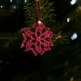 thumbnail image 4 of Fiudx Colgante de Copo de Nieve Navideño, Diseño de Estrella Tejido a Mano, Decoración Navideña Vibrante, Decoración Versátil para El Hogar, Perfecto para Árbol o Chimenea, Regalo Ideal, Tamaño 12 Cm, 4 of 5