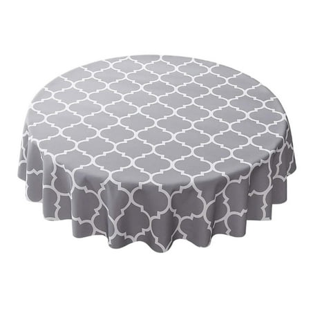 

Famure Plaid Tablecloth Round Tablecloth Round Table Cover Cloth Resistant to Water and Oil Fabric Tablecloth for Household and Outdoor Use 100cm
