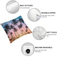 FUMJ Sunset Palm Trees Sky Short Plush Throw Pillow Cover Printed on