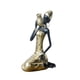 thumbnail image 2 of Estatuilla de mujer negra, escultura de mesa, artesanía hecha a mano, pieza de arte coleccionable decorativa para estudios de yoga, multiusos 215x12x12cm, 2 of 8