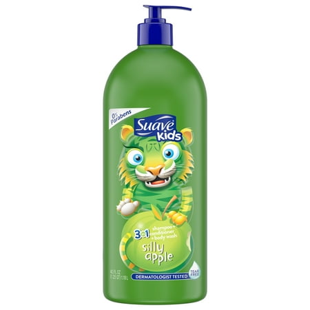(2 pack) Suave Kids Apple 3 in 1 Shampoo Conditioner Body Wash, 40 (Best Children's Shampoo And Conditioner)