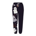 thumbnail image 4 of MuXi Women's Halloween Sweat Pants Fashion Trousers High Waist Jogger Sweatpants With Pockets Gym Athletic Fit Halloween Pumpkin Print Comfortable Bottom (Black,XXL), 4 of 4