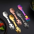 thumbnail image 3 of Camping Spork Multi Function Fork Spoon 5 In 1 Stainless Spork Fork & Can Opener Combo Camping Utensil For Picnic Travel Hiking, C, 3 of 7