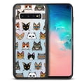 thumbnail image 2 of FINCIBO Slim TPU Bumper + Clear Hard Back Cover for Samsung Galaxy S10 G973 6.1", Cat Faces Pattern, 2 of 7