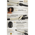 thumbnail image 3 of HOT TOOLS 24K Gold Extended Barrel Spring Curling Iron 5/8" with Clamp for Beautiful Tight Curls, 3 of 7