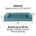 thumbnail image 3 of FurHaven Plush & Suede Orthopedic Sofa Pet Bed for Dogs & Cats - Deep Pool, Medium, 3 of 13