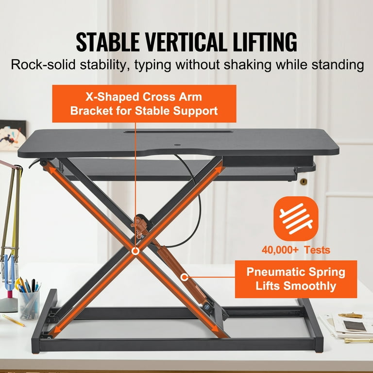 BENTISM Standing Desk Converter 2-Tier Stand up Desk Riser 36 Adjustable  Height