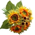 thumbnail image 6 of Kingtowag Clearance Artificial Flowers Porch Indoor Cemetery Fall Winter Decor, Sunflower Bunch Artificial Flowers, Perfect for Wedding, Holiday, Parties Gifts, 6 of 6