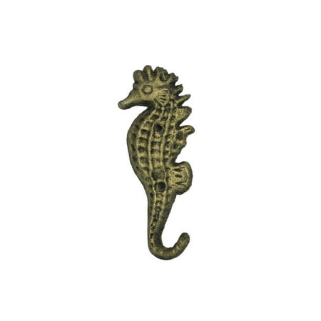 Rustic Gold Cast Iron Seahorse Hook 7