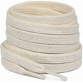 thumbnail image 1 of 2 Pairs of Flat Shoelaces Made of 100% Cotton.8 Mm Wide Tear-Resistant Shoelaces, 1 of 5