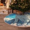 thumbnail image 6 of Daiia Starry Sky Cloud Bulldog Drawing Merry Christmas Tree Skirt , Xmas Large Lace-up Tree Skirt, Santa Snowflakes Rustic Home Decorations New Year Party Farmhouse Decor-30", 6 of 7