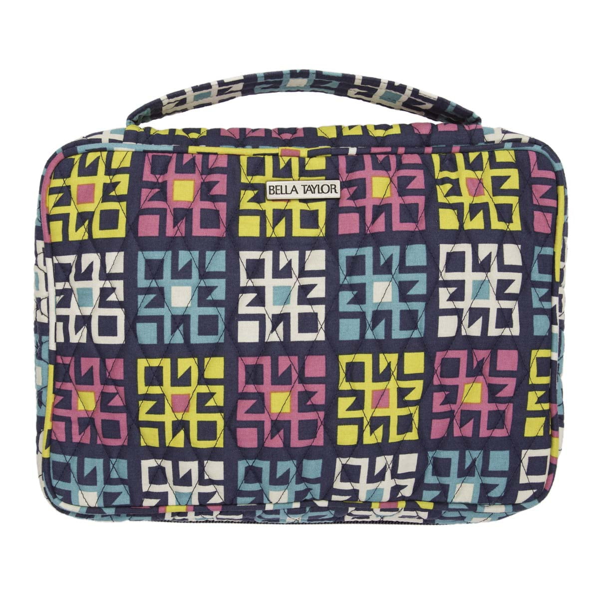 Chala Handbag Bowling Zip Tote Large Bag Indigo Blue Vegan Leather gift Rooster