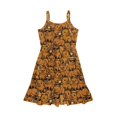 thumbnail image 3 of Uourmeti Girls Capybara Floral Print Sundress Summer Spaghetti Strap Midi Dress Soft A Line Swing Tiered Dress for Kids Cartoon Capybara Clothes, 3 of 6