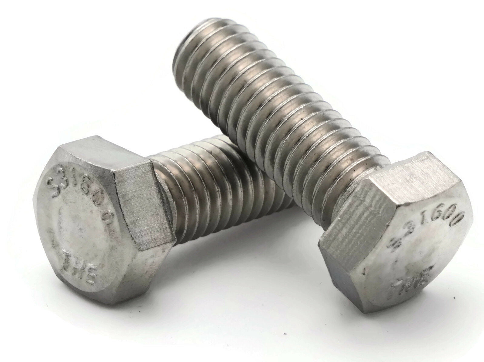 316 Stainless Steel Hex Cap Screw Bolt FT UNF 5/16-24 x 1" Qty 25 