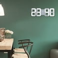 thumbnail image 2 of Reloj despertador LED Digital 3D para colgar en la pared con relojes de temperatura y fecha, 2 of 8