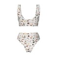 thumbnail image 6 of Rocae Outdoor Living for Bikini Set for Women Two Piece Sexy High Swimsuits Split Crossover Bikini Medium, 6 of 9