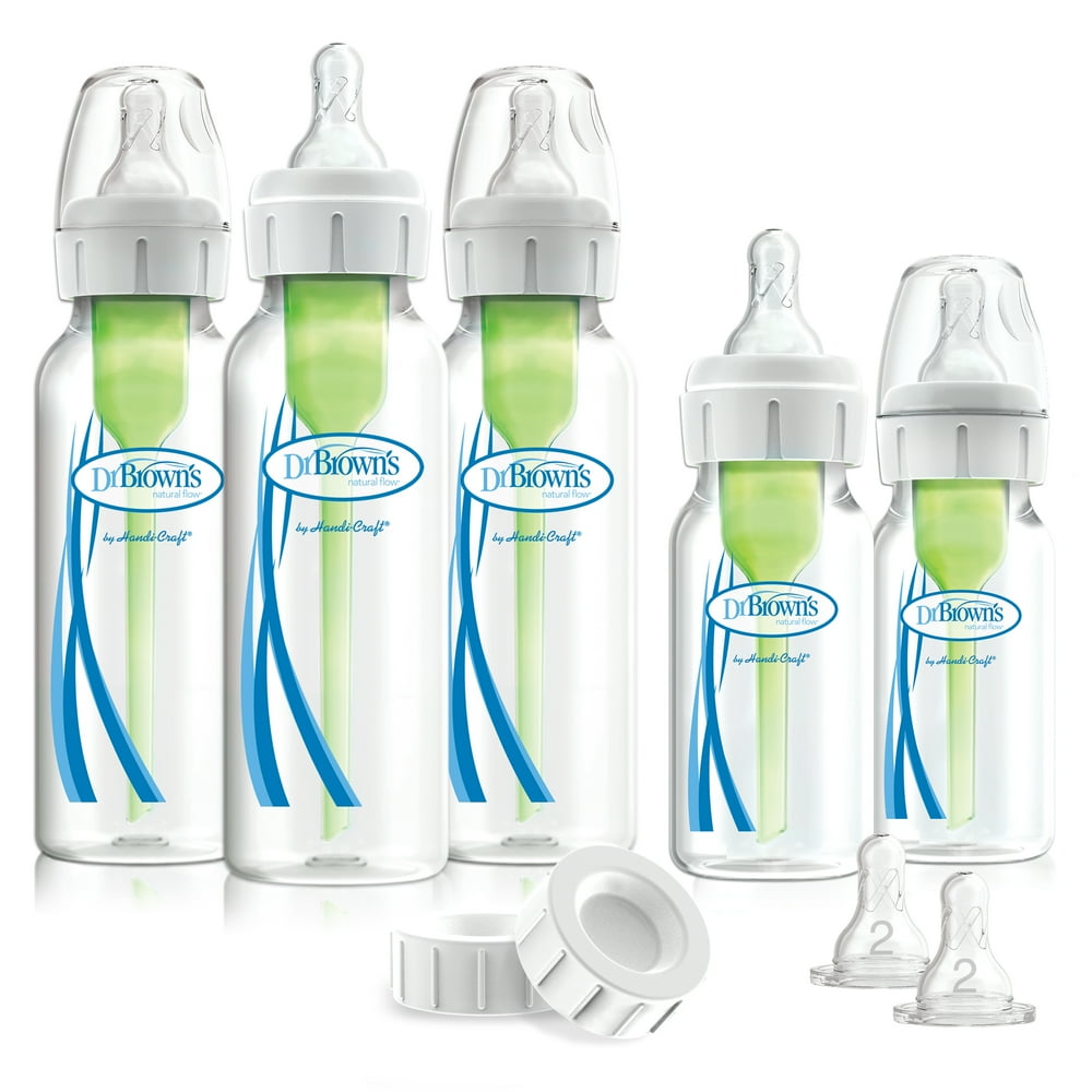 Dr. Brown’s Natural Flow Options+ Anticolic Baby Bottles Newborn