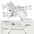 thumbnail image 5 of Massage Salon Tattoo Bed with Rolling Stool, Adjustable Facial Bed, Lash Massage Table 3 Fold Height Adjustable for Salon Lash Tattoo Grooming, 5 of 9