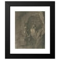 thumbnail image 2 of Franz von Hauslab the Younger 12x14 Black Modern Framed Museum Art Print Titled - Soldiers in a Cave Receiving Blessings from Heaven (19th Century), 2 of 5