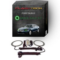 Flashtech Green Angel Eye LED Headlight Halo Ring kit for 2010-2012 Ford Taurus Headlights