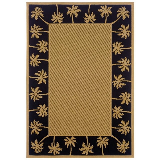 Oriental Weavers Lanai 3'7" x 5'6" Machine Woven Rug in Beige
