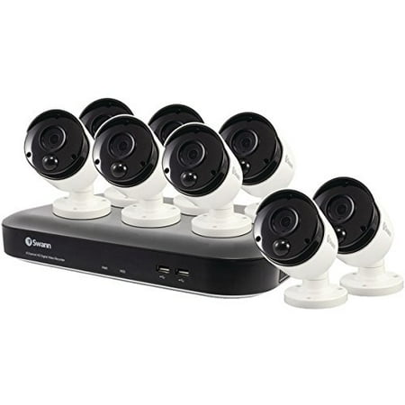 Swann SWDVK-849808-US 8-Channel 4980 Series 5.0-Megapixel DVR With 2TB HD & 8 PIR Bullet Cameras