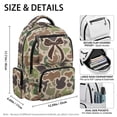 thumbnail image 4 of Yuyamidu Kids School Backpack 17 Inch Lightweight Large Capacity Duck Camo Bow Backpack for School Multi-Pocket Zip Compartments School Bag for Elementary Girls School, 4 of 8