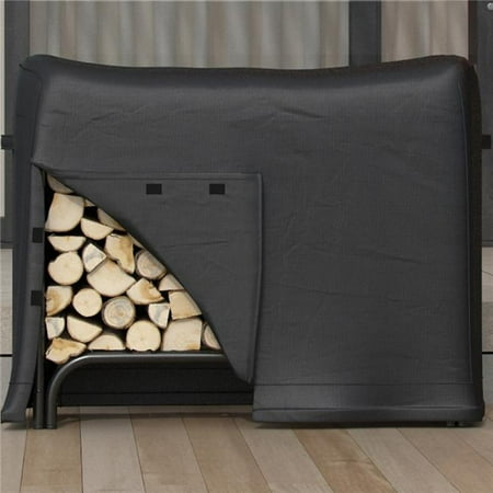 

Heavy Duty 4 ft. Black Water Resistant Firewood Log Rack Cover