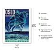 thumbnail image 2 of Oslo Norway - 900 Years 1950 - Viking on Icelandic Horse - Vintage Travel Poster by A. O. Brunn c.1950 - Fine Art Matte Paper Print (Unframed) 16x20in, 2 of 4
