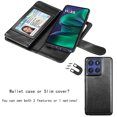 thumbnail image 4 of Takfox Moto G Stylus 5G 2025 Case, for Motorola Moto G Stylus 5G 2025 Wallet Case, PU Leather w Credit Card Holder Flip Cover [9 Card Slots][Kickstand] Magnetic Detachable Hard Case & Strap -Black, 4 of 7