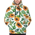 thumbnail image 4 of Hoodies for Men - Papaya palm leaves Long Sleeve Comfrt Men'S Fashion Hoodies & Sweatshirts, Sweatshirts for Men Hoodies Pullover Clothing Clothes with Pouch, 4 of 7