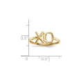 thumbnail image 4 of 14K Yellow Gold Ring Band Themed Open Back Polished X-O, Size 7, 4 of 4