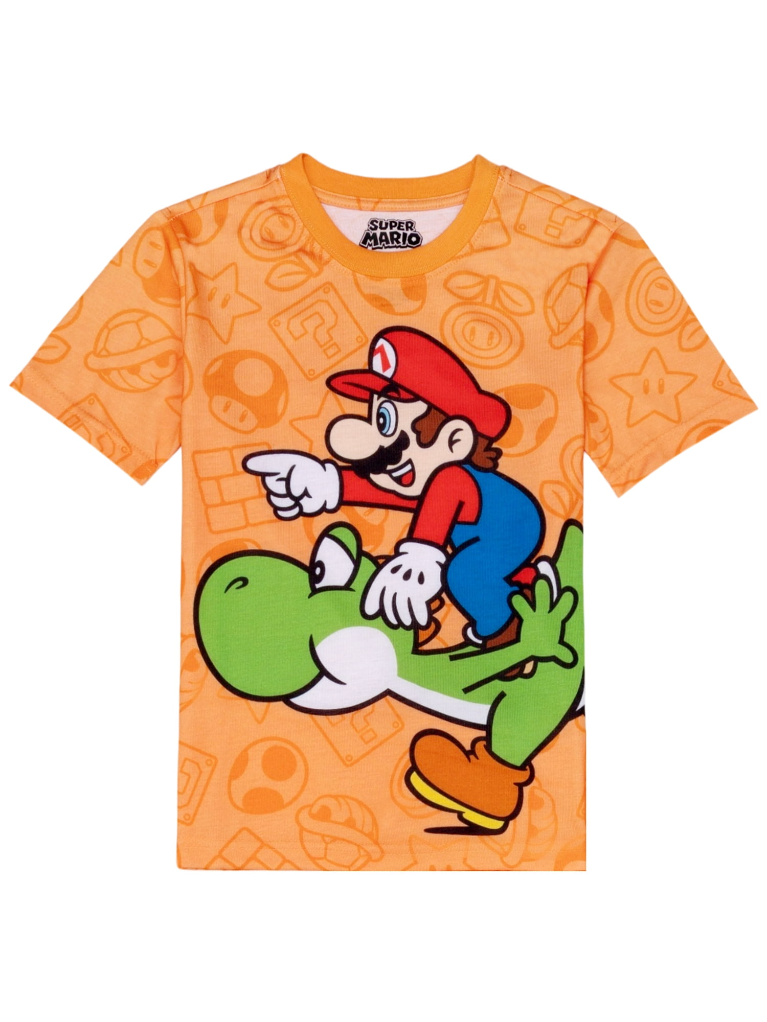 Nintendo Boys Halloween Short Sleeve Top and Pant Pajama Set, 2-Piece, Sizes 4-12