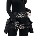 thumbnail image 3 of Riñonera de cuero Sunnimix Steampunk para mujer Bolso de muslo gótico, 3 of 7