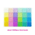 thumbnail image 3 of Generic 24-Color Macaron Glass Beads Set for DIY Jewelry, 3mm Size, 12000pcs, No Accessories Included, Crafting Essentials, 3 of 6