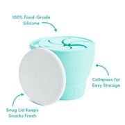 Munchkin® C’est Silicone!™ Collapsible Toddler Snack Catcher® Cup with Lid, Mint, Unisex