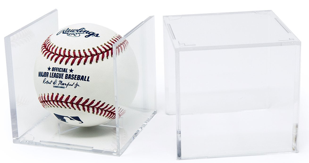 5 PK BCW Ball Qube UV Protected Baseball Holder Display Case with Cradle 