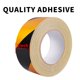 thumbnail image 2 of Cinta reflectante de peligro XCF alta visibilidad impermeable negro/amarillo 50 mm x 25 m, 2 of 4