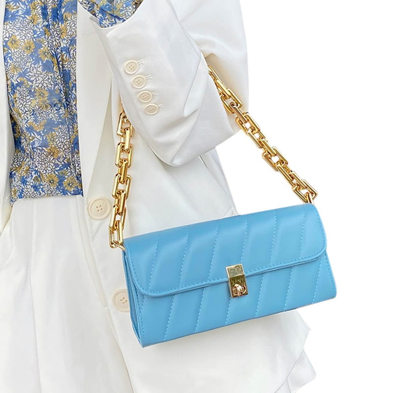 Women PU Leather Crossbody Simple Shoulder Bags Chain Fashion Messenger Handbag