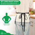thumbnail image 3 of Yayeee Waist Apron with Pockets for Cooking Waterproof Half Server Aprons, White Watercolor Oranges, 3 of 7