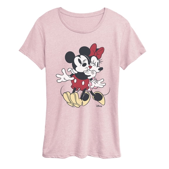 Disney - Mickey Minnie Kiss Women's Short Sleeve Graphic T-Shirt