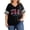 Black, variant on SIYUDAN Women America's 250th Anniversary T-Shirt Plus Size V Neck Short Sleeve Independence Womens Graphic T Shirts Womens T-Shirts, Size XXL