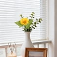 thumbnail image 4 of 1 Stem Mini Artificial Sunflower, Faux Silk Single Small Sunflower for Vase Centerpiece Home Table Desk Decoration, 26cm, Clearance Yellow, 4 of 4